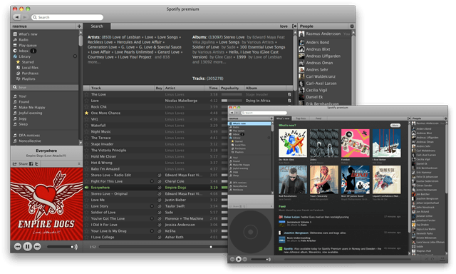 Old Spotify Desktop UI